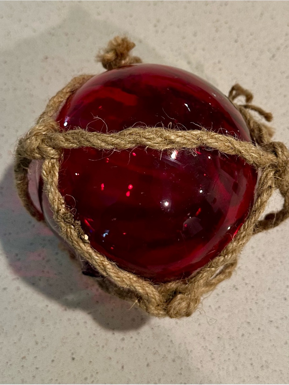 Red Glass Nautical Fishing Float